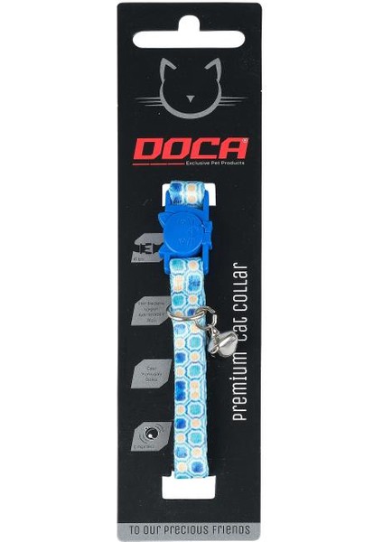 Premium Aqua Desenli Kedi Boyun Tasması