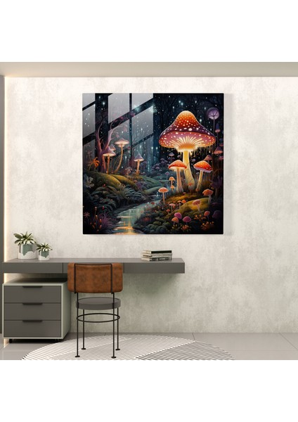 Gece Yarısı Büyüsü Cam Duvar Sanatı - Gece Yarısı, Ev Dekorasyonu, Kaprisli Tablo, Gece Yarısı, 30X30 modelleri