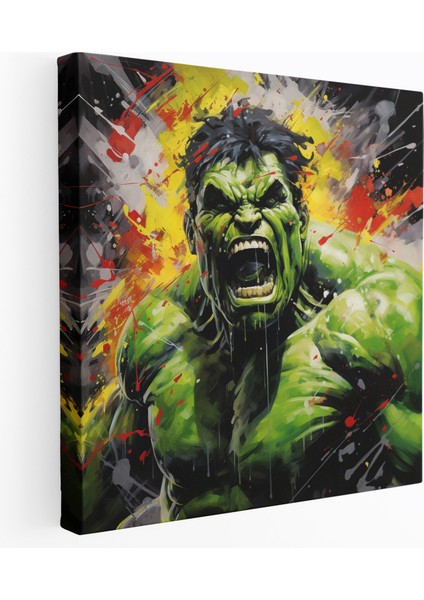 Marvel Hulk Kanvas Tablo - Marvel, Duvar Sanatı, Marvel, Hulk, 30X30