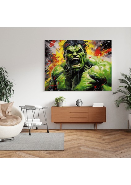 Marvel Hulk Kanvas Tablo - Marvel, Duvar Sanatı, Marvel, Hulk, 30X30