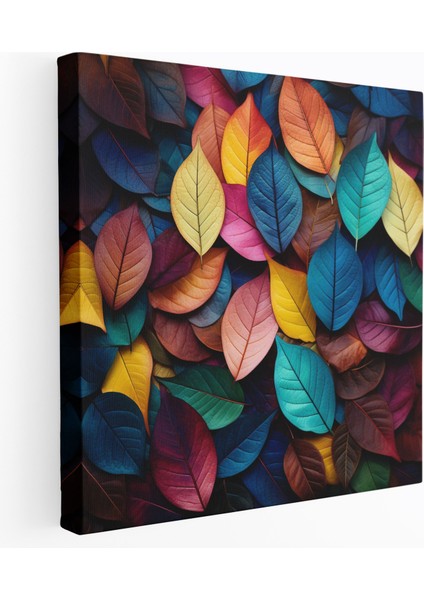 Yapraklar Duvar Dekorasyonu - Yapraklar, Ev Dekorasyonu, Yapraklar, Kanvas Tablo, 30X30