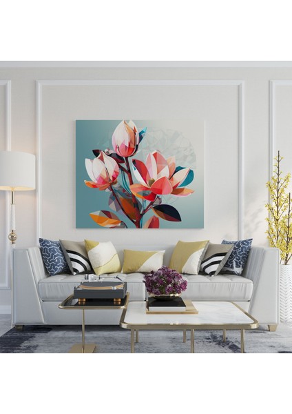 Geometrik Manolya Kanvas Tablo - Çağdaş Duvar Sanatı - Manolya, Duvar Sanatı, Manolya, Çağdaş, 30X30 fiyatları