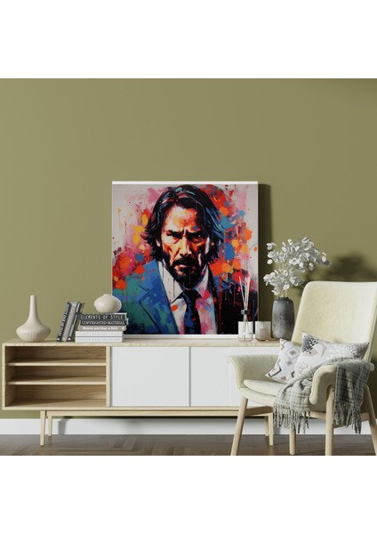 John Wick Soyut Kanvas Tablo - John Wick, Duvar Dekorasyonu, Kanvas Tablo, Kanvas Tablo, 30X30