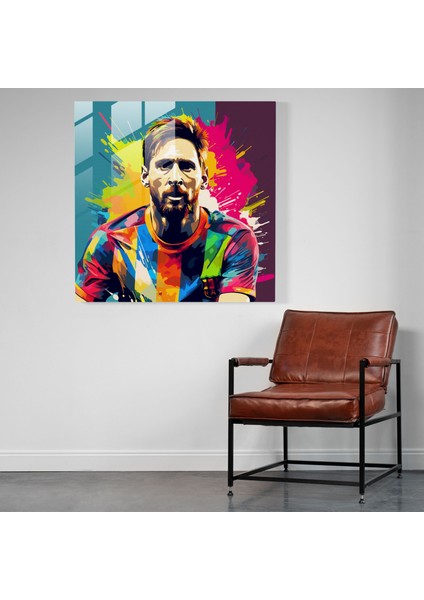Lionel Messi Cam Duvar Sanatı - Pop Art'tan Esinlenen Cam Baskı - Lionel Messi, Cam Baskı, Pop Art'tan Esinlenen, Cam Sanatı, 30X30