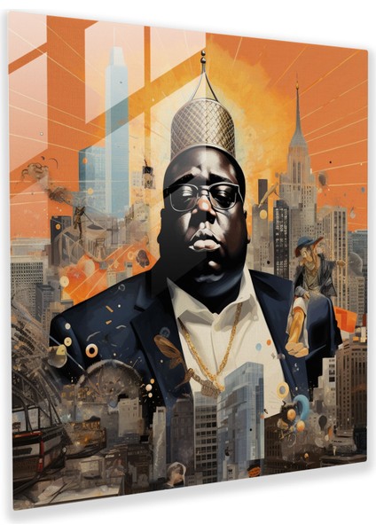 Ünlü Büyük Cam Duvar Sanatı - Ünlü Büyük, Duvar Dekorasyonu, Modern Sanat, New York City, 30X30