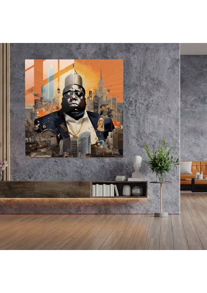 Ünlü Büyük Cam Duvar Sanatı - Ünlü Büyük, Duvar Dekorasyonu, Modern Sanat, New York City, 30X30 modelleri