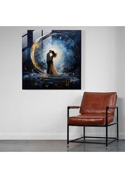 Tutkulu Öpücük Cam Baskı - Öpücük, Cam Baskı, Ev Dekorasyonu, Zarafet, 30X30