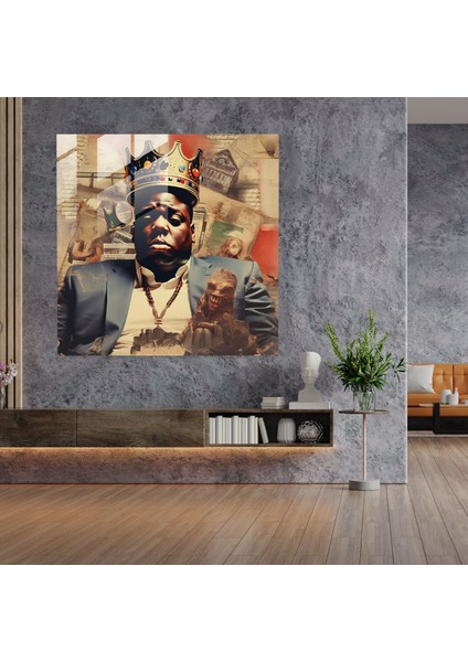 Nostaljik Notorious Büyük Cam Baskı - Vintage Albüm Kapakları Kolaj - Notorious Big, Cam Baskı, Ev Dekorasyonu, Cam Sanatı, 30X30 fiyatları