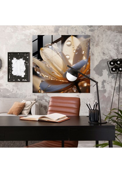 Dewy Manolya Cam Baskı - Manolya, Cam Baskı, Ev Dekorasyonu, Manolya, 30X30 modelleri
