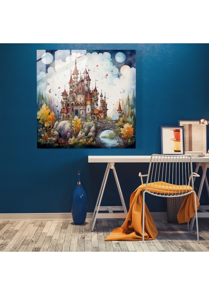 Masal Anaokulu Cam Baskı - Anaokulu, Modern Sanat, Büyülü Yaratıklar, Cam Sanatı, 30X30 fiyatları