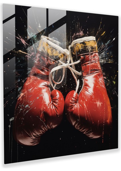 Muhammad Ali Cam Duvar Tablosu - Muhammad Ali, Cam Duvar Sanatı, Duvar Dekorasyonu, Cam Sanatı, 70X70