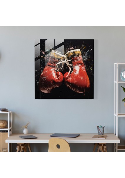 Muhammad Ali Cam Duvar Tablosu - Muhammad Ali, Cam Duvar Sanatı, Duvar Dekorasyonu, Cam Sanatı, 70X70 fiyatları
