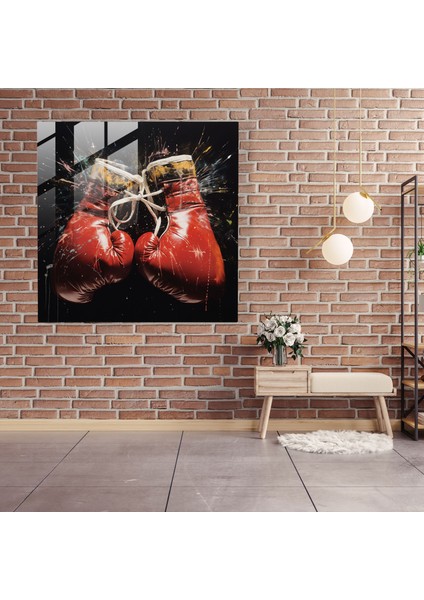 Muhammad Ali Cam Duvar Tablosu - Muhammad Ali, Cam Duvar Sanatı, Duvar Dekorasyonu, Cam Sanatı, 70X70 modelleri