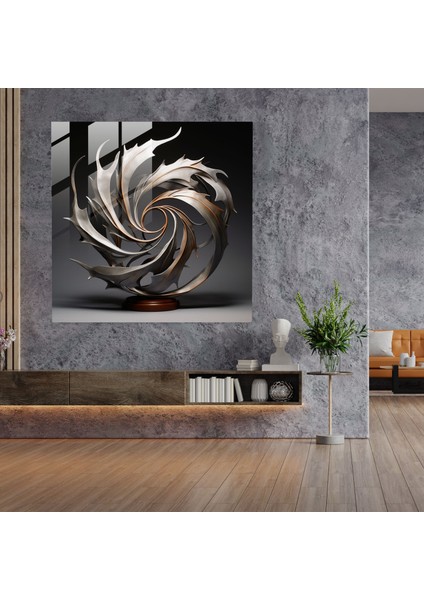 Spiral Yapraklar Cam Sanatı - Yapraklar, Büyüleyici Spiral, Soyut Heykel, Cam Sanatı, 30X30 fiyatları