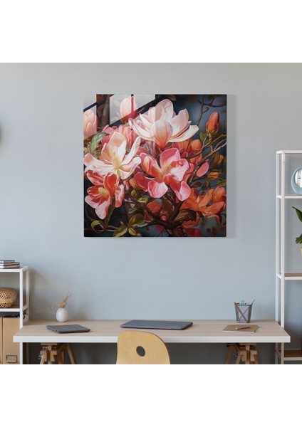 Manolya Elegance Cam Baskı - Manolya, Doğa, Yağlıboya Tablo, Ev Dekorasyonu, 30X30 fiyatları