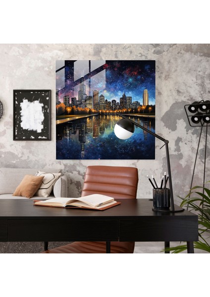 Gece Yarısı Manzarası Cam Baskı - Gece Yarısı, Cam Sanatı, Cam Duvar Sanatı, Gece Yarısı, 30X30 fiyatları