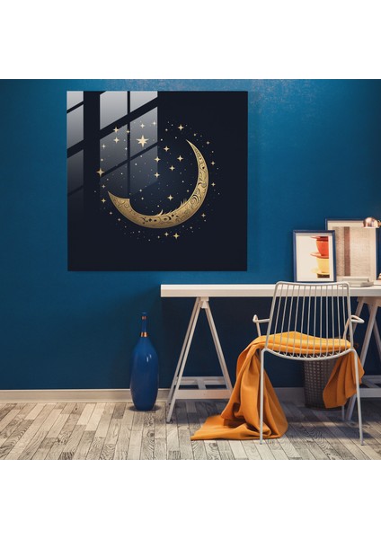 Gece Yarısı Serenity Cam Baskı - Gece Yarısı, Duvar Dekorasyonu, Gece Yarısı, Cam Sanatı, 30X30 fiyatları