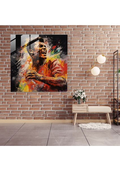 Muhammed Ali Cam Duvar Sanatı - Muhammed Ali, Muzaffer, Cam Sanatı, Dokulu Tablo, 30X30 modelleri