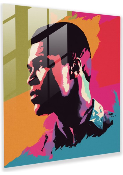 Muhammed Ali Cam Baskı - Muhammed Ali, Ev Dekorasyonu, Muhammed Ali, Cam Sanatı, 30X30