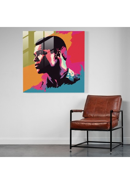 Muhammed Ali Cam Baskı - Muhammed Ali, Ev Dekorasyonu, Muhammed Ali, Cam Sanatı, 30X30 modelleri