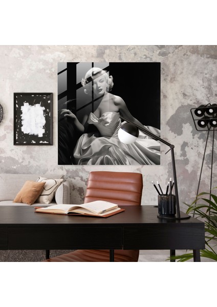 Klasik Marilyn Monroe Cam Baskı - Marilyn Monroe, Modern Sanat, Cam Baskı, Zarif, 30X30 fiyatları