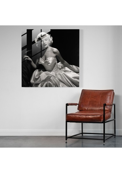 Klasik Marilyn Monroe Cam Baskı - Marilyn Monroe, Modern Sanat, Cam Baskı, Zarif, 30X30 modelleri