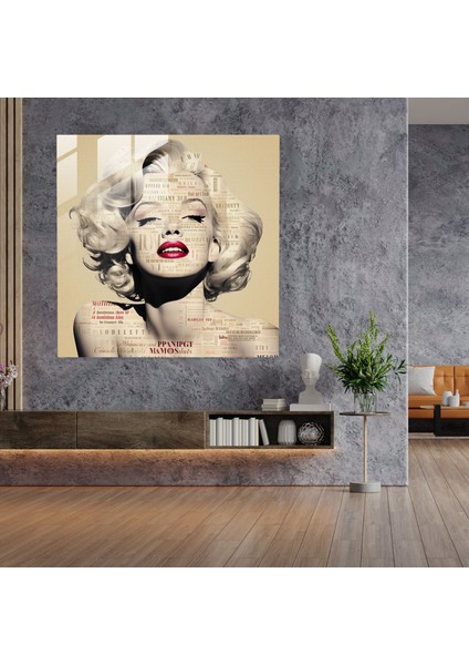 Marilyn Monroe Cam Baskı - Marilyn Monroe, Tipografi, Cam Baskı, Cam Duvar Sanatı, 30X30 fiyatları