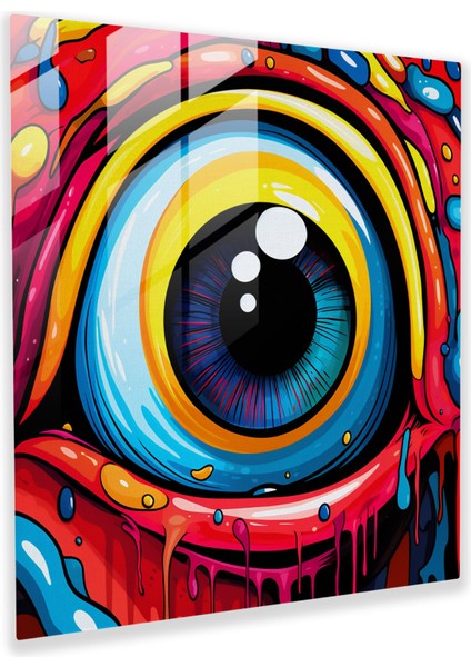 Pop Art Minion Cam Baskı - Minyonlar, Modern Sanat, Minyonlar, Cam Baskı, 30X30