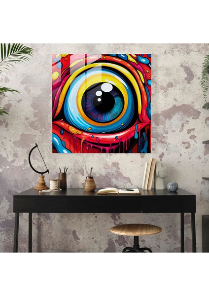 Pop Art Minion Cam Baskı - Minyonlar, Modern Sanat, Minyonlar, Cam Baskı, 30X30 fiyatları