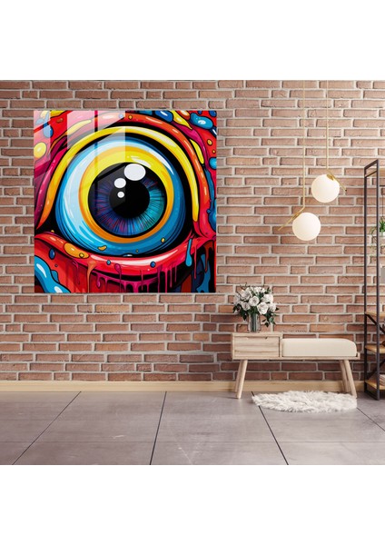 Pop Art Minion Cam Baskı - Minyonlar, Modern Sanat, Minyonlar, Cam Baskı, 30X30 modelleri