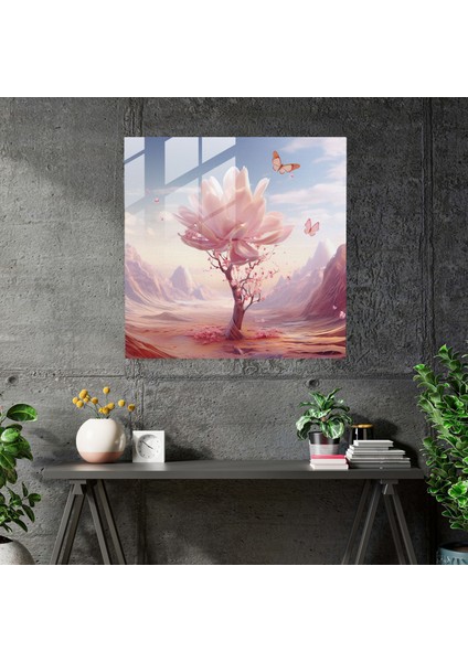 Büyülü Manolya Cam Baskı - Manolya, Modern Sanat, Cam Baskı, Ev Dekorasyonu, 30X30 fiyatları