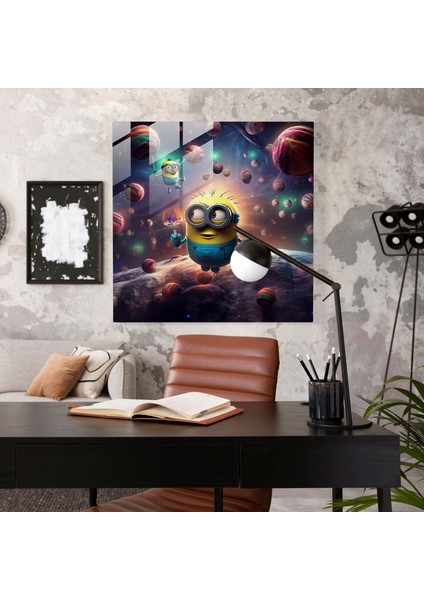 Minions Cam Baskı - Kozmik Macera - Minyonlar, Duvar Süslemesi, Canlı Renkler, Kozmik Macera, 30X30 modelleri