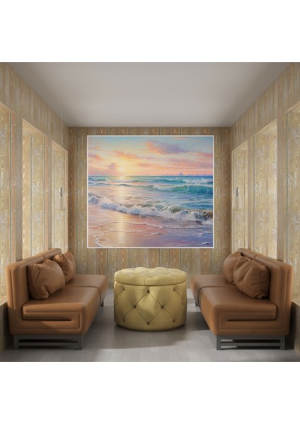 Pastel Kanvas Tablo - Sakin Deniz Manzarası Duvar Tablosu - Pastel, Kanvas, Sakin Deniz Manzarası, Pastel, 30X30 fiyatları