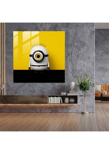 Minions Cam Baskı - Minimalist Monokrom - Minyonlar, Cesur Ifade, Ev Dekorasyonu, Zarafet, 30X30 modelleri