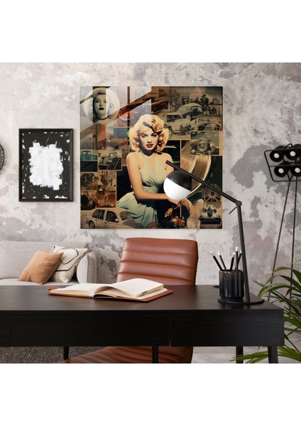 Marilyn Monroe Film Sahneleri Cam Baskı - Marilyn Monroe, Modern Sanat, Duvar Dekorasyonu, Kolaj, 30X30 modelleri