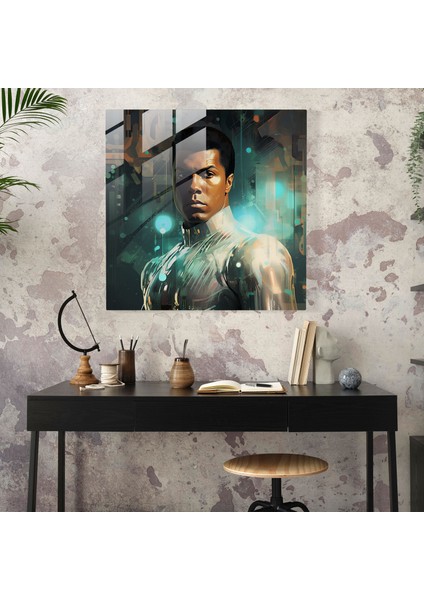 Muhammed Ali Cam Baskı - Muhammed Ali, Ev Dekorasyonu, Modern Sanat, Cam Baskı, 30X30 fiyatları
