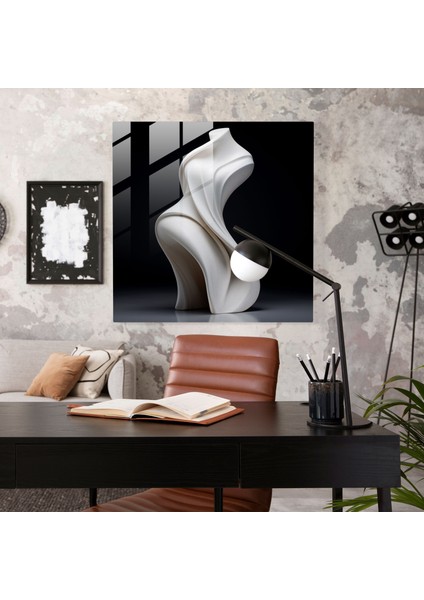 Mermer Cam Sanatı - Zarif Kadın Figürü - Mermer, Cam Sanatı, Mermer, Ev Dekorasyonu, 30X30 modelleri