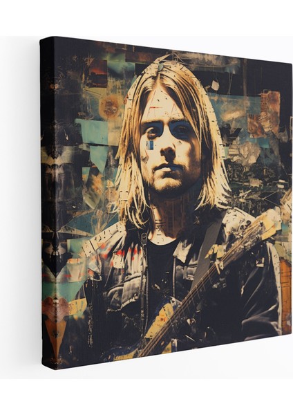 Kurt Cobain Cam Baskı - Grunge'dan Esinlenen Sanat - Kurt Cobain, Cam Sanatı, Grunge, Cam Baskı, 30X30