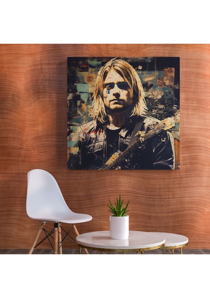 Kurt Cobain Cam Baskı - Grunge'dan Esinlenen Sanat - Kurt Cobain, Cam Sanatı, Grunge, Cam Baskı, 30X30