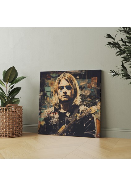 Kurt Cobain Cam Baskı - Grunge'dan Esinlenen Sanat - Kurt Cobain, Cam Sanatı, Grunge, Cam Baskı, 30X30