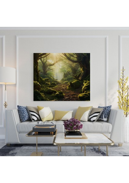 Rüya Gibi Yosun Kanvas Tablo - Yosun, Yosunlu Orman, Duvar Dekorasyonu, Kanvas Tablo, 30X30