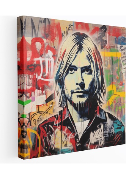 Kurt Cobain Duvar Dekorasyonu - Kurt Cobain, Ev Dekorasyonu, Duvar Dekorasyonu, Isyan, 30X30