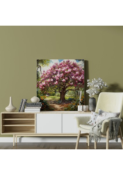 Regal Manolya Kanvas Tablo - Majestic Wall Art - Manolya, Ev Dekorasyonu, Canlı Çiçekler, Kanvas Tablo, 30X30 modelleri
