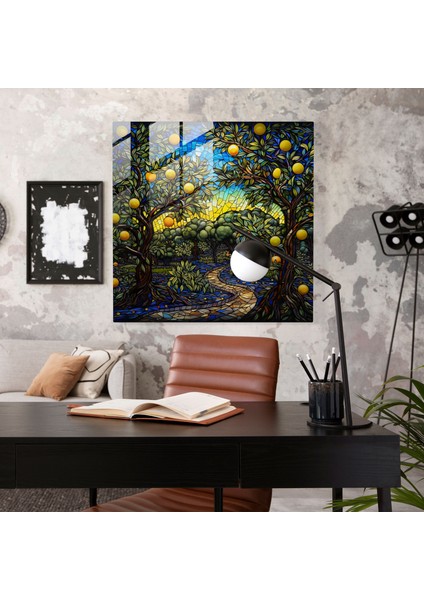 Limon Ağacı Cam Baskı - Vitray Mozaik - Limon Ağacı, Mozaik, Duvar Süsleme, Cam Baskı, 30X30 fiyatları