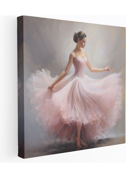 Pastel Balerin Kanvas Tablo - Zarif Duvar Tablosu - Pastel, Ev Dekorasyonu, Kanvas Tablo, Pastel, 30X30