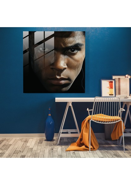 Muhammed Ali Cam Baskı - Muhammed Ali, Fotogerçekçi, Muhammed Ali, Cam Duvar Tablosu, 30X30 fiyatları