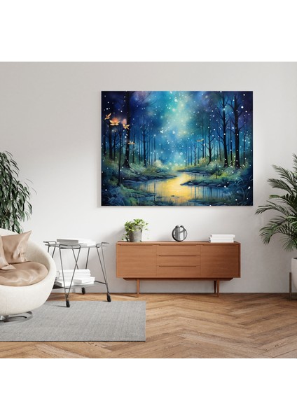 Gece Yarısı Ormanı Kanvas Tablo - Gece Yarısı, Kanvas Tablo, Gece Yarısı, Kanvas Tablo, 30X30 modelleri