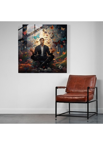 Muhammed Ali Gerçeküstü Sanat Eseri Cam Baskı - Muhammed Ali, Ev Dekorasyonu, Muhammed Ali, Cam Sanatı, 30X30