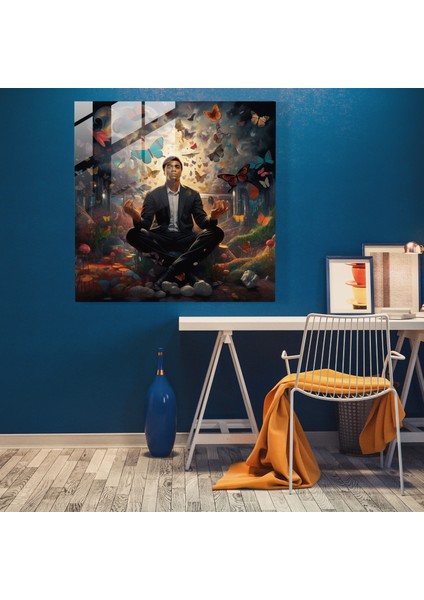 Muhammed Ali Gerçeküstü Sanat Eseri Cam Baskı - Muhammed Ali, Ev Dekorasyonu, Muhammed Ali, Cam Sanatı, 30X30