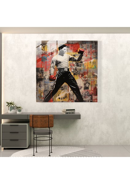 Efsanevi Muhammed Ali Cam Baskı - Muhammed Ali, Efsanevi, Cam Sanatı, Ev Dekorasyonu, 30X30